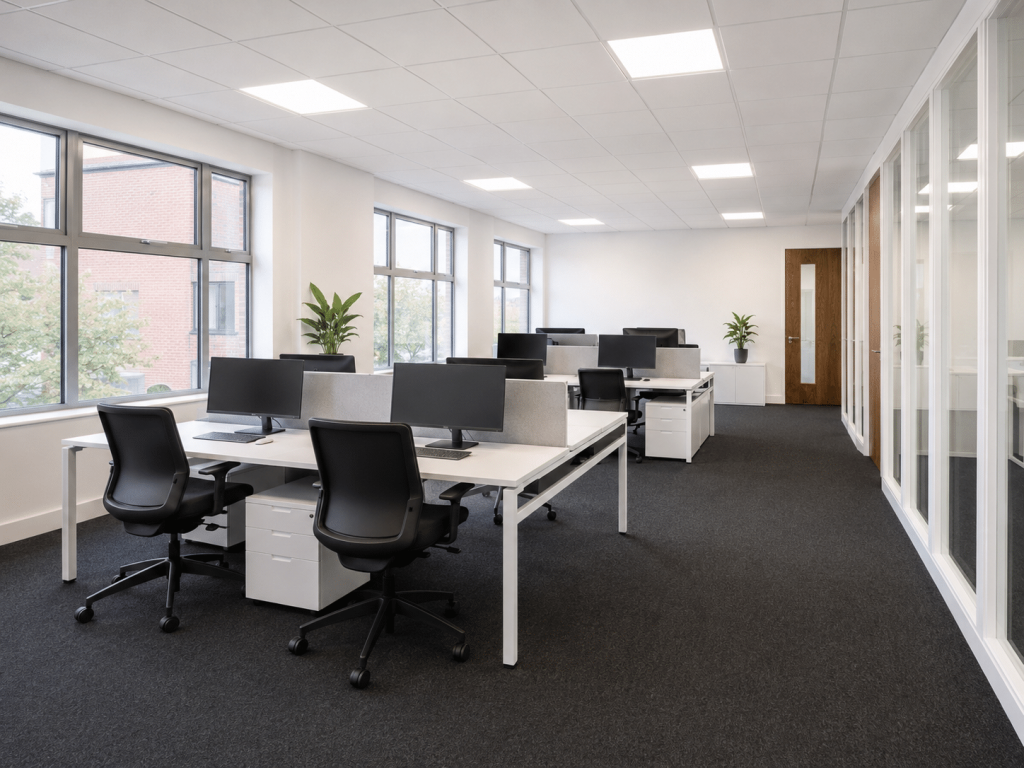 Inside office space in Shipley
