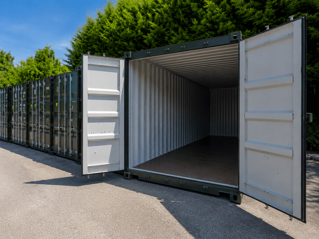 Inside container